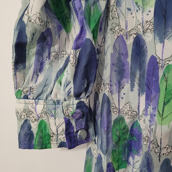 Vintage Feather Print Dress by Shirt Dresses Inc - Picture 4 of 9